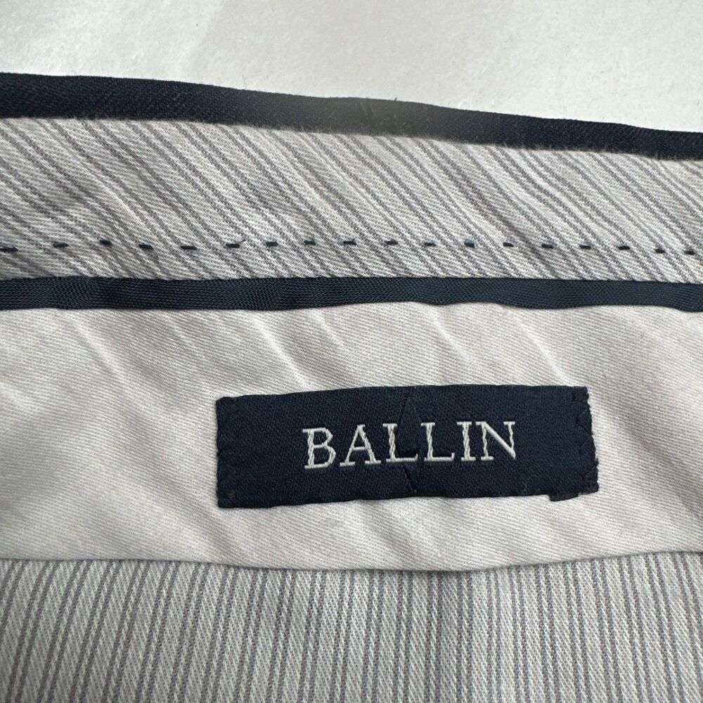 Ballin Dress Pants 100% Super 120s Wool Comfort-Eze Mens 40x27.5 Blue Flat Front - Picture 9 of 15